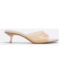 Stradivarius - Vinyl Vamp Kitten Heel Sandals - Lyst