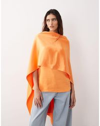 ARRANGE - Satin Underlay Cape Top - Lyst