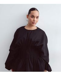 ARRANGE - Curve Volume Sleeve Pleated Cinched Waist Top - Lyst