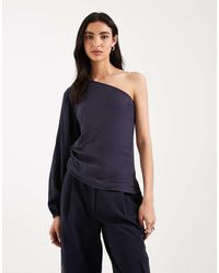 Mango - Teen One Shoulder Long Sleeve Top - Lyst