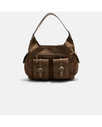 Stradivarius - Borsa Da Spalla Grande Con Tasche - Lyst