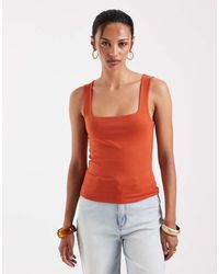 ASOS - Double Layer Square Neck Vest - Lyst