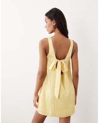 ASOS - Shift Mini Dress With Bow Back Detail - Lyst