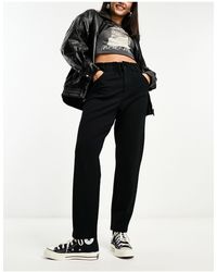 ONLY - High Waisted Trousers With Frill Waist - Lyst
