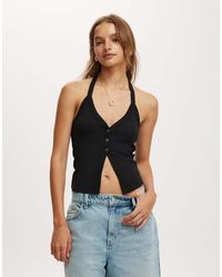 Cotton On - Alexa Button Front Halter - Lyst