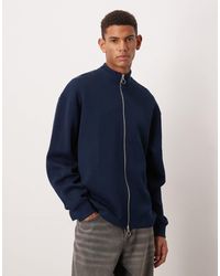 ASOS - Relaxed Zip Through Jersey Track Jacket - Lyst
