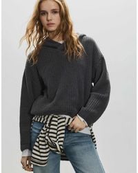 Pull&Bear - Sweat à capuche en maille chenille - plomb - Lyst