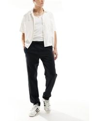 JJ Rebel - Pantalon en lin mélangé à cordon - Lyst