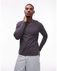 AllSaints - Brace Brushed Cotton Long Sleeve T-shirt - Lyst