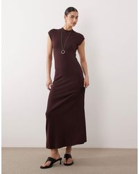 Mango - Robe longue sans manches - marron - Lyst