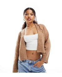 ASOS - Asos Design Petite Boxy Edge To Edge Cardigan - Lyst