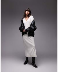 ARKET - Oversized Gebreide Midaxi Jurk Met Zijsplitten - Lyst