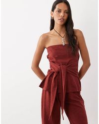 ASOS - Bandeau With Tie Detail Top - Lyst
