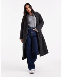 ONLY - Jas Met Lange Pasvorm En Gestrikte Taille - Lyst