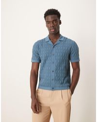 Abercrombie & Fitch - Gebreide Polo Met Korte Mouwen En Knoopsluiting - Lyst
