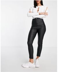 Missguided Vice Coated Sculpt Detail Jeans - Black
