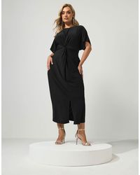 Yours Clothing - Knot Front Maxi Dress - Lyst