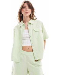 JJXX - Oversized Cropped Gestreept Overhemd - Lyst