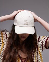 Tommy Hilfiger - Casquette en toile à logo drapeau - écru - Lyst
