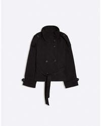 Bershka - Funnel Neck Trench Jacket - Lyst