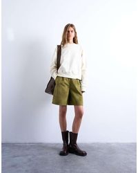 TOPSHOP - Faux Suede Longline Short - Lyst