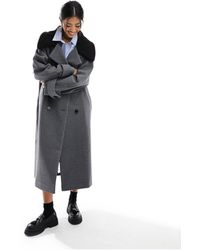 ASOS - Trench-coat oversize avec col contrastant en imitation peau - Lyst