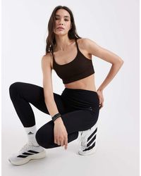 adidas Originals - Adidas All Me Light Support Rib Bra Long Line Bra - Lyst