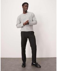 SELECTED - Ruimvallende Toelopende Broek Met Tailleband - Lyst