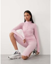 Gina Tricot - Mix And Match Half Zip Sporty Yoga Top - Lyst