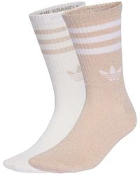 adidas Originals - Set Van 2 Paar Sokken Met 3-Stripes En Glitter - Lyst