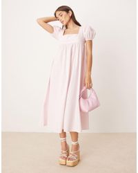 Collective The Label - Square Neck Puff Sleeve Midaxi Dress - Lyst