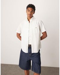 GANT - Dobby Regular Fit Short Sleeve Shirt - Lyst