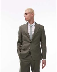 TOPMAN - Single Breasted Linen Blend Blazer - Lyst