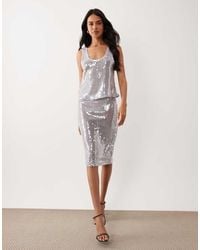 ASOS - Glass Sequin Pencil Midi Skirt - Lyst