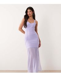 Kaiia - Exclusive 00s Maxi Length Sheer Hem Sculpting Bandage Dress - Lyst