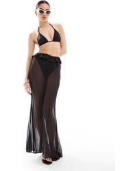 Miss Selfridge - – strand-maxirock aus chiffon - Lyst