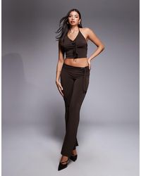 I.AM.GIA - Siofra Metal Hardware Drape Belt Detail Flare Pants - Lyst