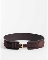 Mango - Faux Suede Thick Belt - Lyst