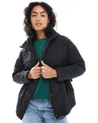 Wednesday's Girl - Flower Quilted Cinch Waist Puffer Jacket - Lyst