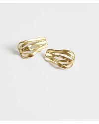 Mango - Textured Drop Earring - Lyst