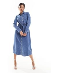 Nobody's Child - Finchley Denim Midi Shirt Dress - Lyst