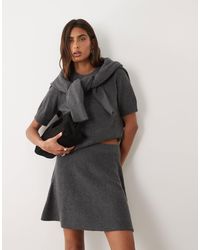 ASOS - Knitted Mini Skirt With Wool - Lyst