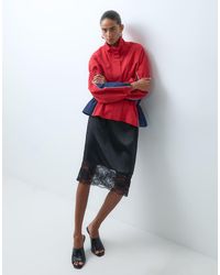 ASOS - Satin 90's Slip Midi Skirt - Lyst