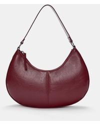 Pull&Bear - Sac demi-lune porté épaule - bordeaux - Lyst