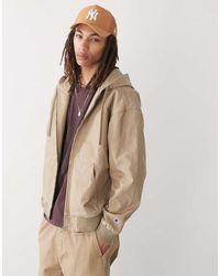Champion - Zip Up Woven Hooded Jacket - Lyst