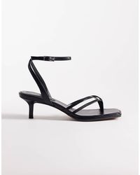 ASOS - Harbour Minimalist Strappy Flip Flop Kitten Heel Sandals - Lyst