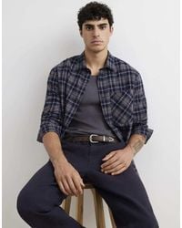 River Island - Regular Fit Check Long Sleeve Shirt - Lyst