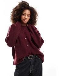 ASOS - Pluizig Gebreid Vest Met Raglanmouwen - Lyst