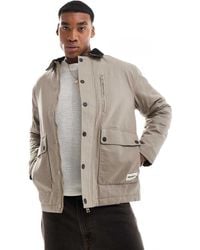 Threadbare - Canvas Jacket With Cord Collar - Lyst