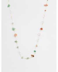 ASOS - Korte Ketting Met Stukjes Van Imitatie-Halfedelstenen - Lyst